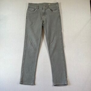 Faherty Brand Pants Mens 31x30 5-Pocket Slate Gray Slim Stretch Movement